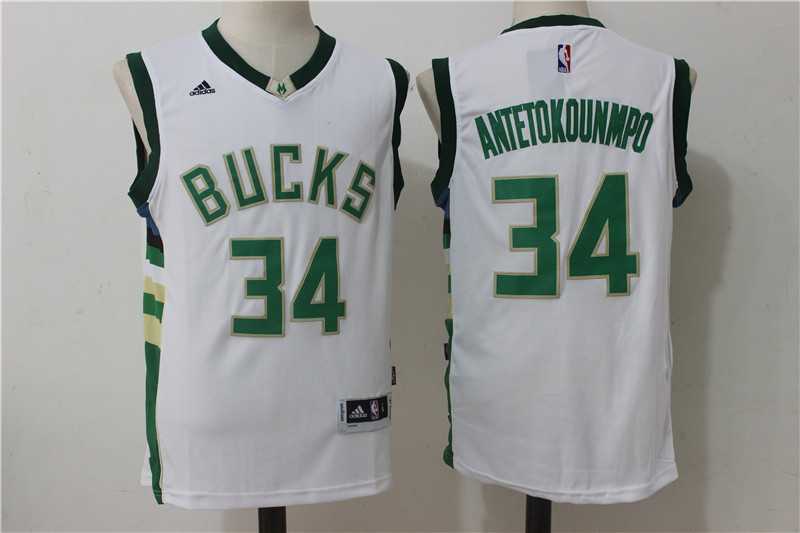 Milwaukee Bucks #34 Giannis Antetokounmpo White Stitched Jersey,We sell and wholesale Milwaukee Bucks #34 Giannis Antetokounmpo White Stitched Jersey on line form chian!